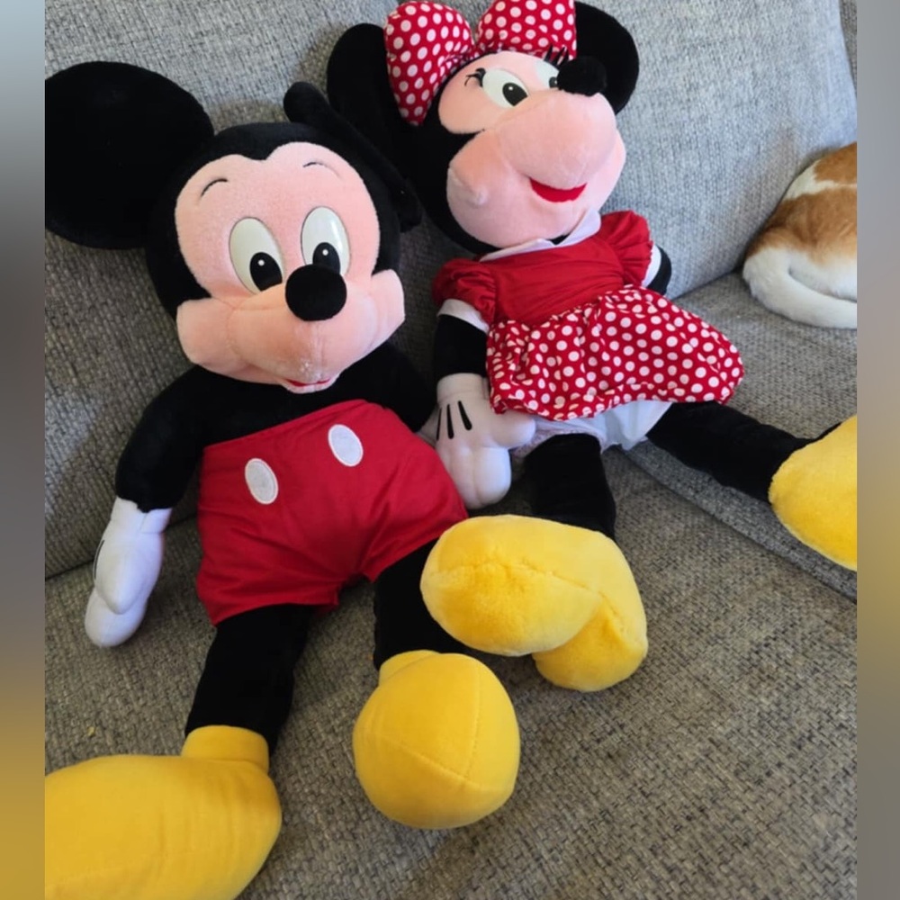 Disney World Large Mickey And Minnie Mouse Plush 24"